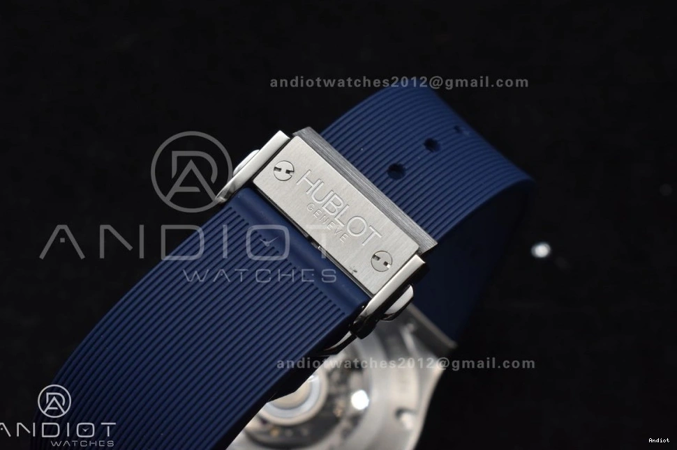 Best Dial Blue HBF Classic On Edition 1:1 SS 42mm Blue Strap Gummy A2892 Fusion 0130